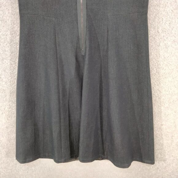 Tahari Fit & Flare Dress Womens Size 6 Black Sleeveless Lined V-Design Sheer - Picture 9 of 11